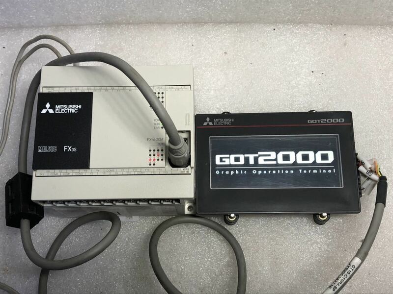 MITSUBISHI melsec FX3S-30MT/ES タッチパネルモニター GOT2000 GT2103-PMBLS セット 中古 三菱電機