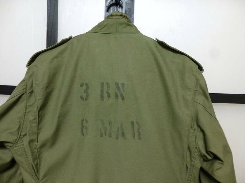 米軍実物 72年 ROLANE SPORTSWEAR INC製 バックステンシル入りM-65フィールドジャケット MEDIUM LONG
