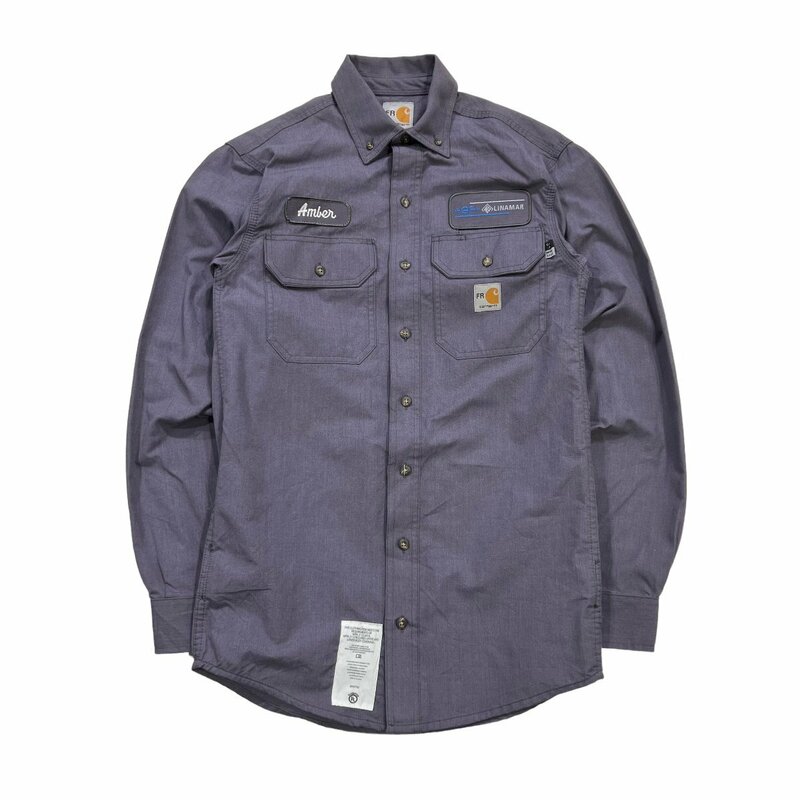 USA 古着 カーハート Carhartt 長袖 ワークシャツ XS