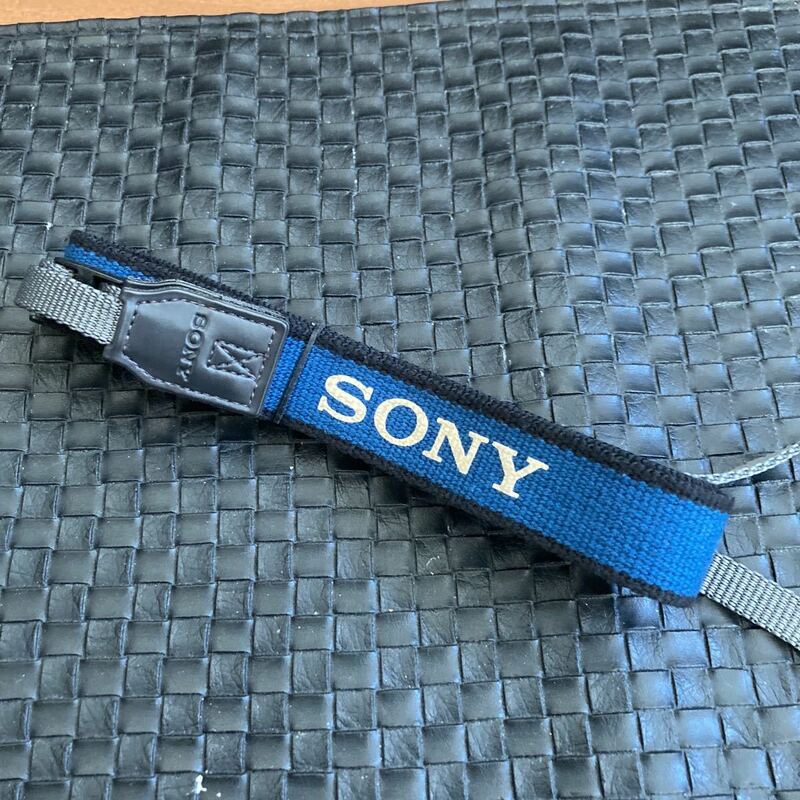 【送料無料】Sony ソニー 純正 Handycam カメラ ストラップ 青色(ブルー)×白色(ホワイト) 　幅25ｍｍ