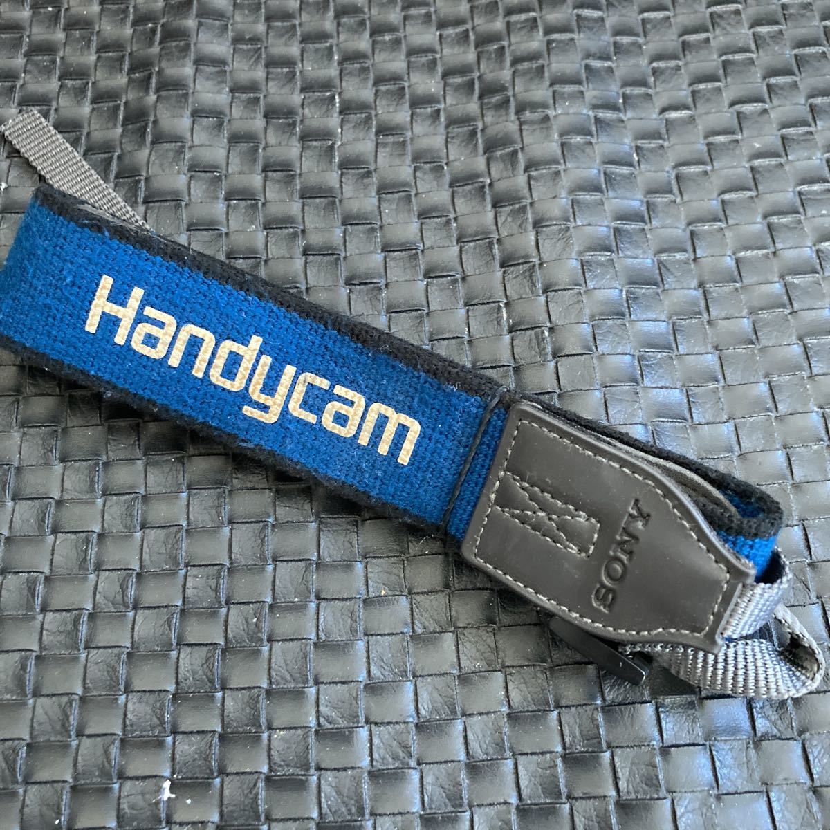 【送料無料】Sony ソニー 純正 Handycam カメラ ストラップ 青色(ブルー)×白色(ホワイト) 　幅35ｍｍ　1