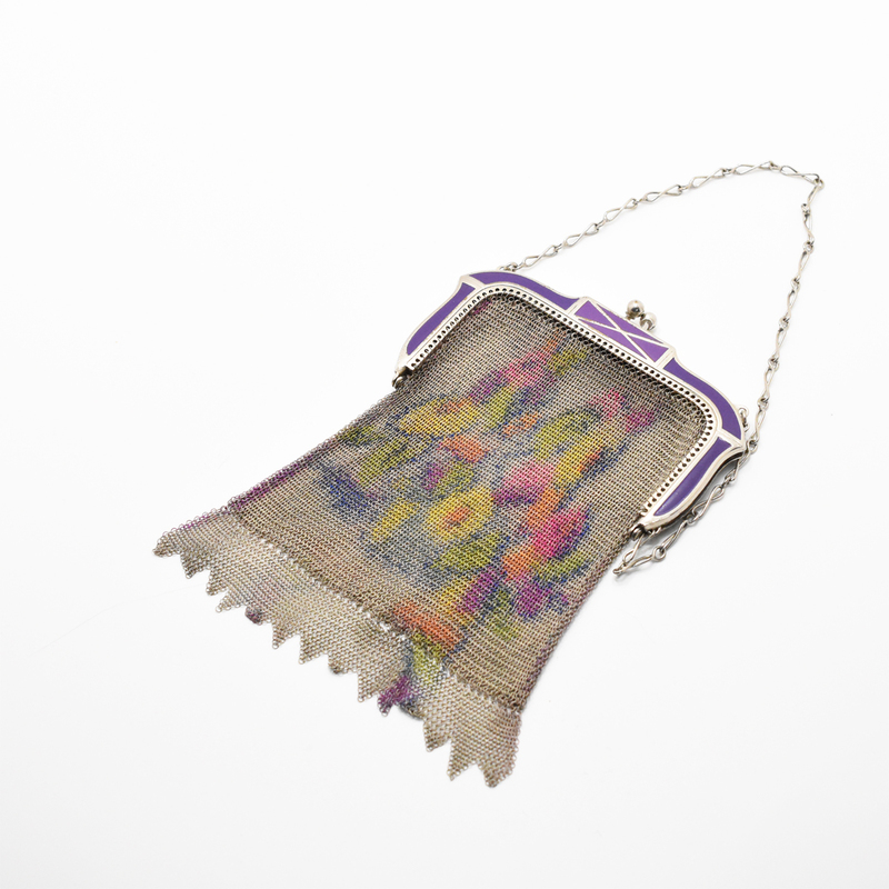 WHITHING&DAVIS　1920s'　 Antique　colorful　mesh　bag