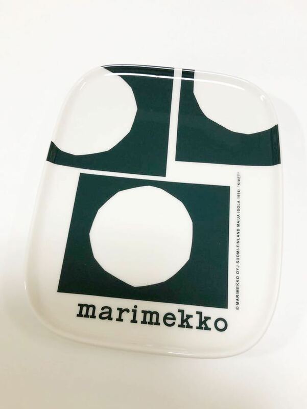 marimekko マリメッコ 70周年 キヴェット プレート ダークグリーン