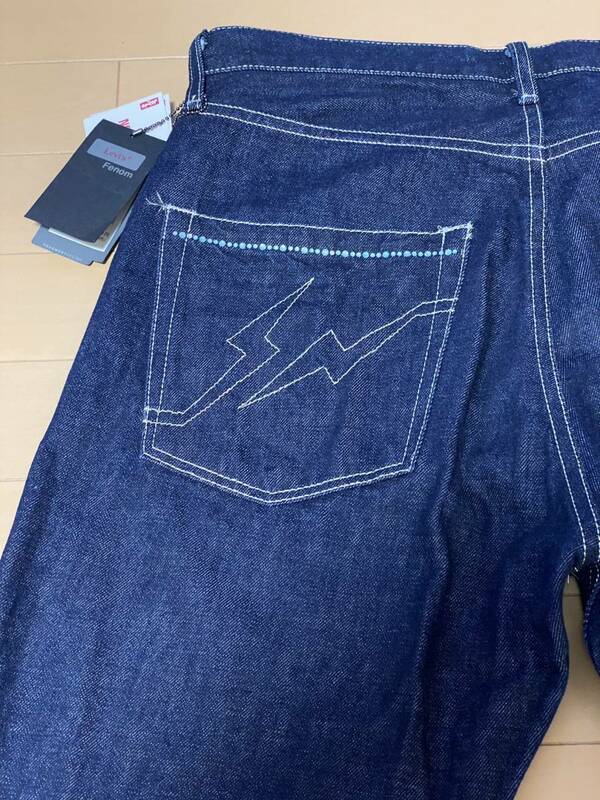 希少！試着のみ美品 FRAGMENT DESIGN×LEVI'S Fenom　FM505-0011 DISCO Turquoise CRYSTAL Rigid　藤原ヒロシ