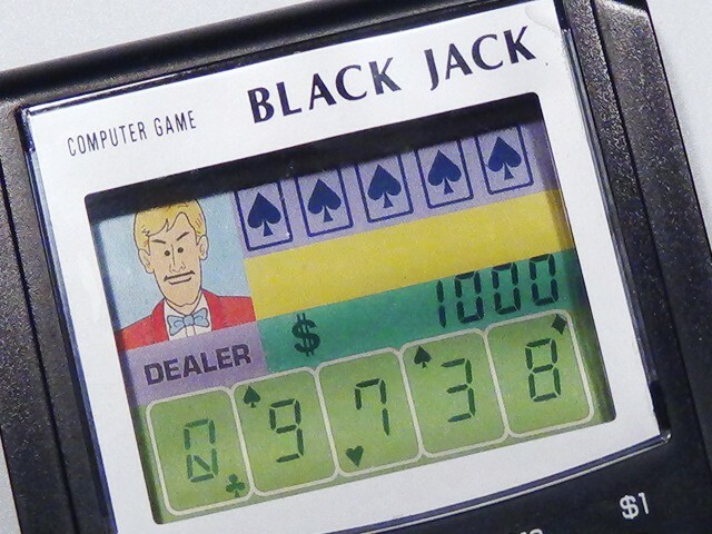 再値下 学研 ブラックジャック Gakken BLACK JACK COMPUTER GAME MADE IN JAPAN 動作OK lsi LCD ギャンブル 賭け事 ラスベガス おもちゃ ２