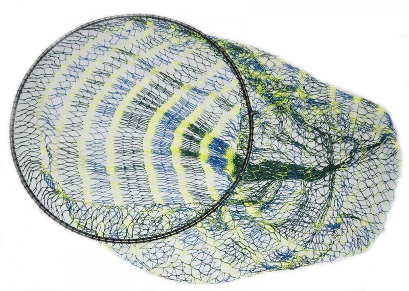 チタン ワンピース 玉枠 直径100cm玉枠＋PE20号手編みタモ網 3番色セット 緑 黄 青色の配色