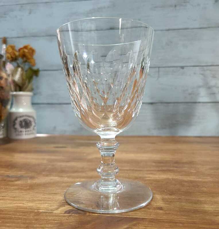 美品☆Baccarat オールドバカラ クリスタルガラス ワイングラス カットガラス フランスアンティーク 6