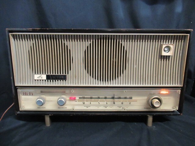 稼働品■Victor■真空管　ラジオ 6A-2605　ヴィンテージ　1958年頃　インテリア/ディスプレイ　ビクタージャパン