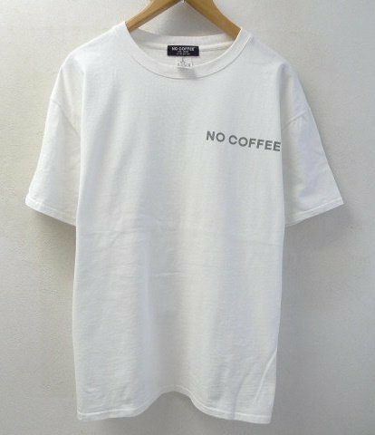 ◆NO COFFEE ノーコーヒー　新同 ロゴプリント クルーネック Tシャツ 白 サイズ XL