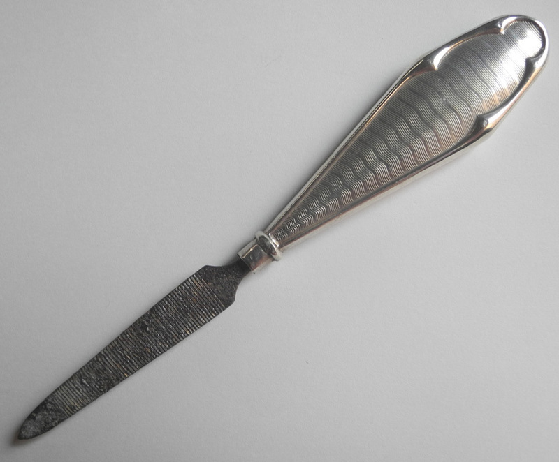 イギリス アンティーク 銀製 爪やすり シルバー925 BIRMINGHAM 1912年 ホールマーク有り スターリングシルバー 美品！