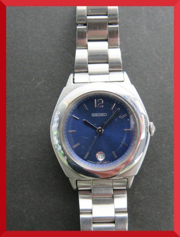 セイコー SEIKO クォーツ 3針 デイト 純正ベルト 7N82-0810 女性用 レディース 腕時計 日本製 U157 稼働品