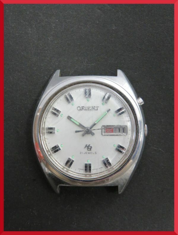 オリエント ORIENT 自動巻き 21石 3針 デイデイト NW469714-8CPR 男性用 メンズ 腕時計 T964 稼働品