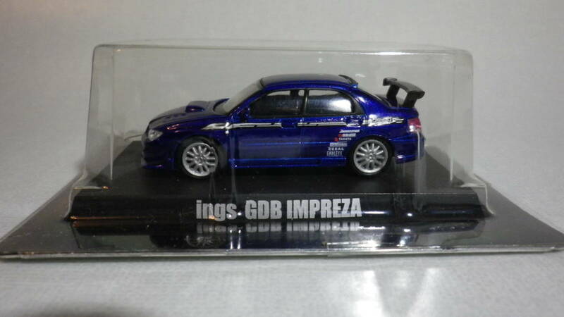 ★1/64 Option オプションミニカーコレクション２ ings GDB IMPREZA インプレッサ 青 イングス ドリフト天国 グラチャン シャコタンブギ★