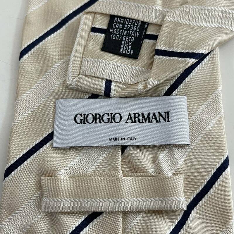 GIORGIO ARMANI(ジョルジオアルマーニ) ベージュストライプネクタイ