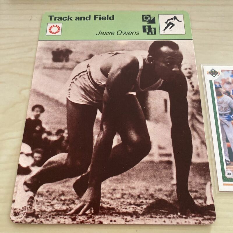 1977-78 SportsCasterCard Track & Field Jesse Owens.Abebe Bikila.Frank Shorter.Jim Hines.T Smith.J Carlos.