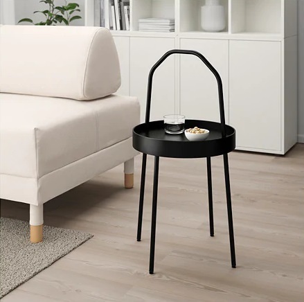 ☆ IKEA イケア ☆ BURVIK ブールヴィーク サイドテーブル, ブラック ＜サイズ 38 cm＞ u 2ｈ