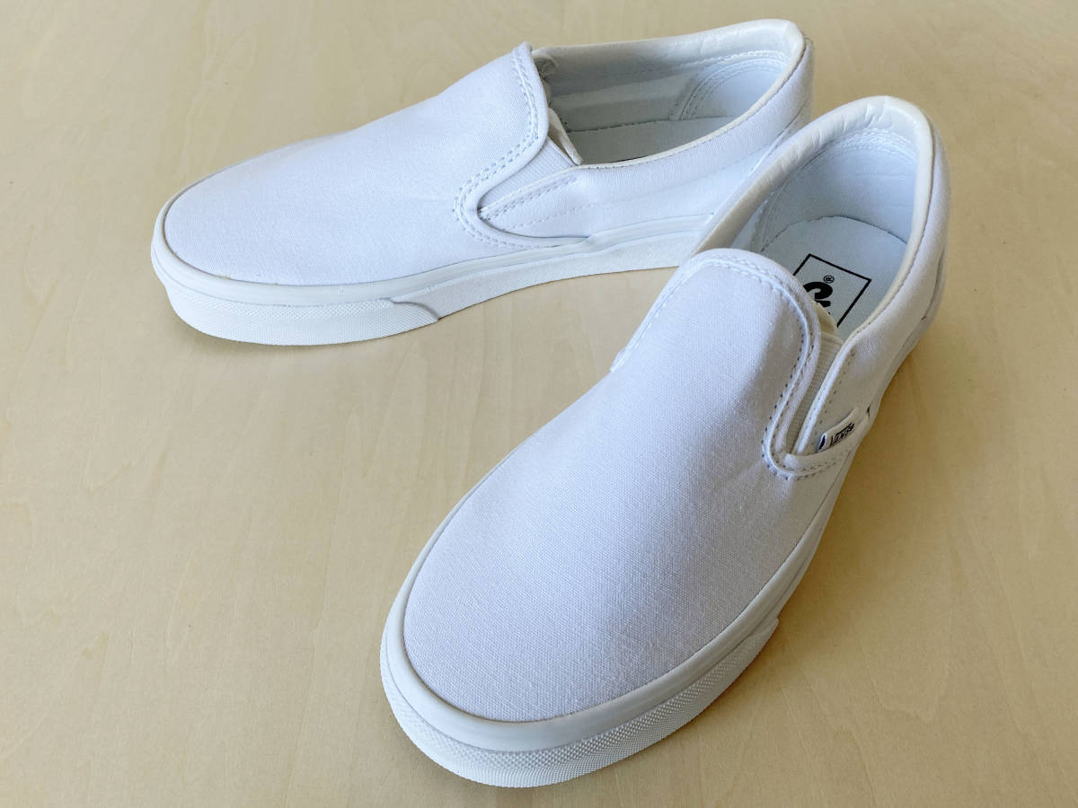 【ラスト1点】28cm 白 バンズ スリッポン VANS SLIP-ON TRUE WHITE US10/28cm VN000EYEW00