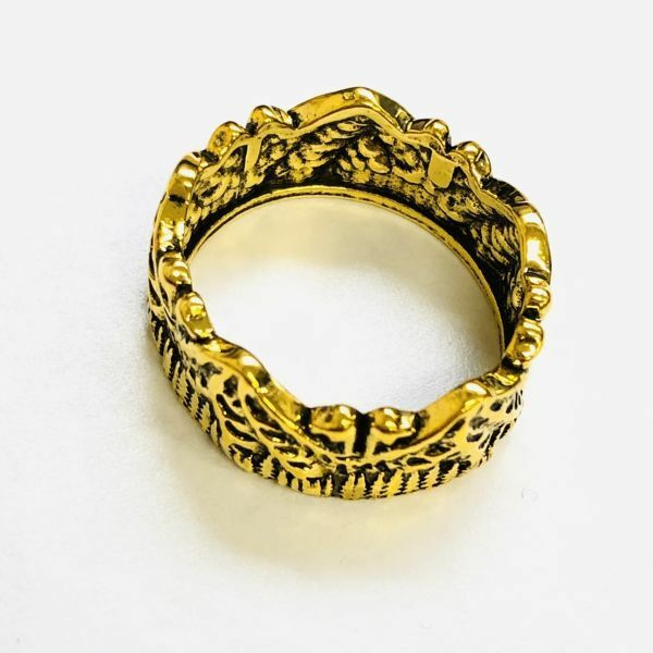 53-17-4 ゴールド 森のデザイン リング 指輪 レトロ アンティーク アクセサリー ヴィンテージ ジュエリー ファッション 2