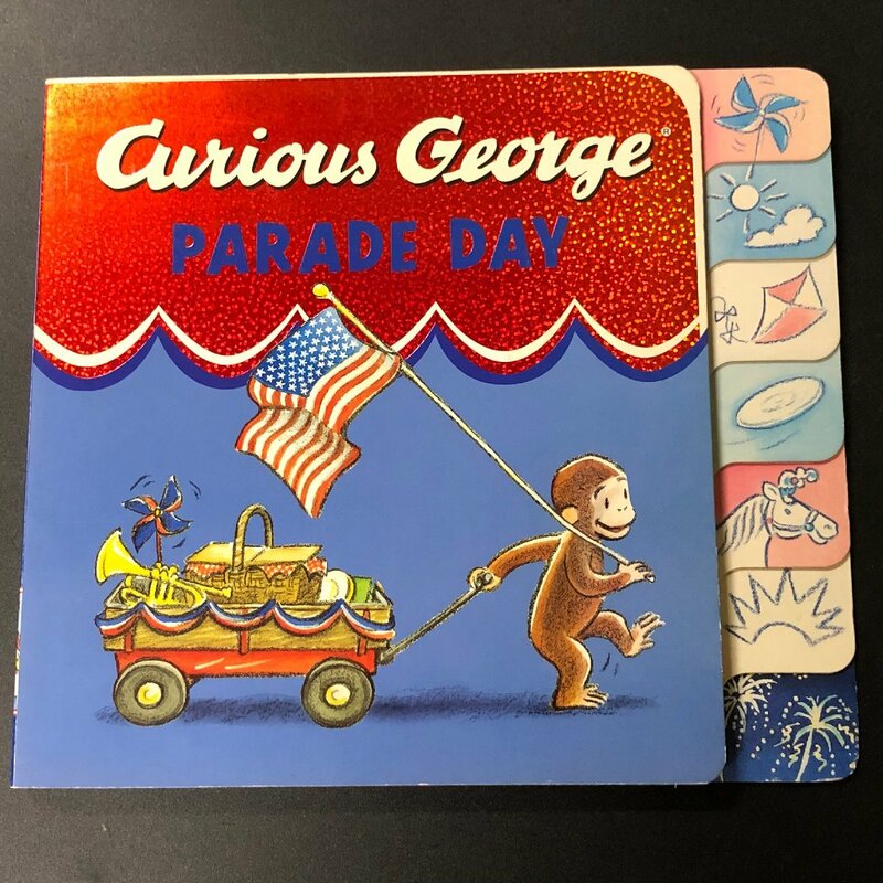 【洋書】『Curious George Parade Day』 Tabbed Board Book おさるのジョージ