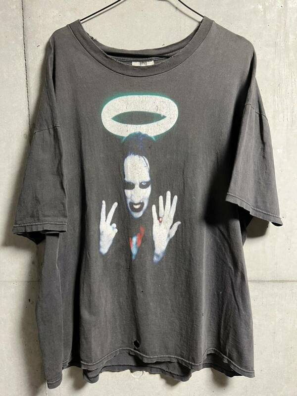 90s ヴィンテージ Marilyn Manson middle fingers Tシャツ XL マリリンマンソン ミドルフィンガーズ Antichrist superstar WINTERLAND
