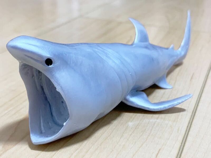 ラスト 新品 くじら&Co. WHALES&Co. ビッグ レア 銀 ウバザメ くじら フィギュア デアゴスティーニ 海の生き物 サメ ブックレット付
