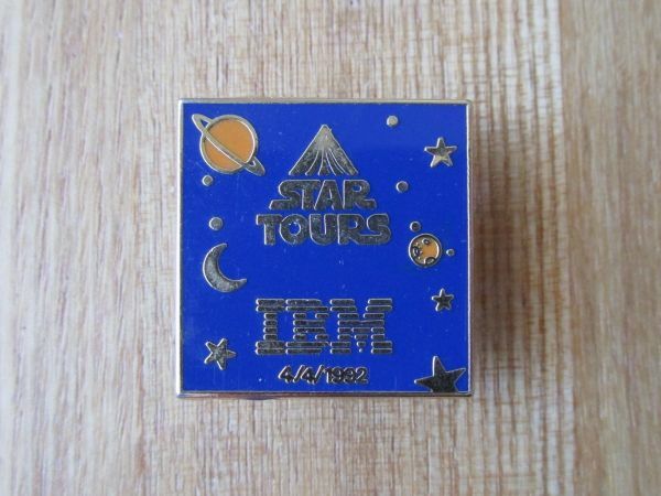 古い ピンバッジ : IBM スタースアーズ 広告 ロゴ ピンズ #O