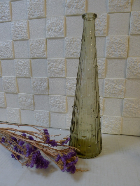 bb187 ● *イタリア* ヴィンテージガラス 花瓶 瓶 ビン オブジェ モダンアート/80