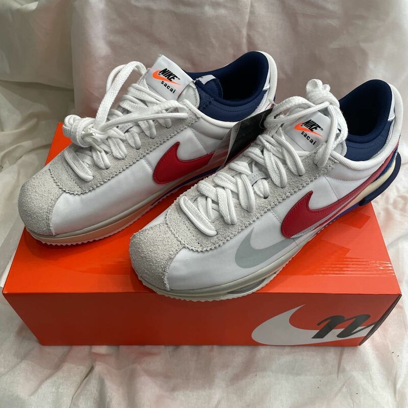 NIKE sacai ZOOM CORTEZ SP ホワイト アンド ユニバーシティレッド　28㎝　UK9