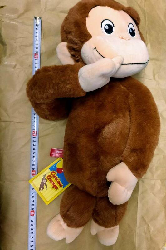 セガ プライズ 景品 非売 おさるのジョージ ギガジャンボ ふり向きポーズ ぬいぐるみ さる prize SEGA Curious George stuffed toy monkey