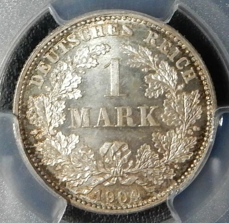 1904年　ドイツ１マルク　PCGS　MS67＋