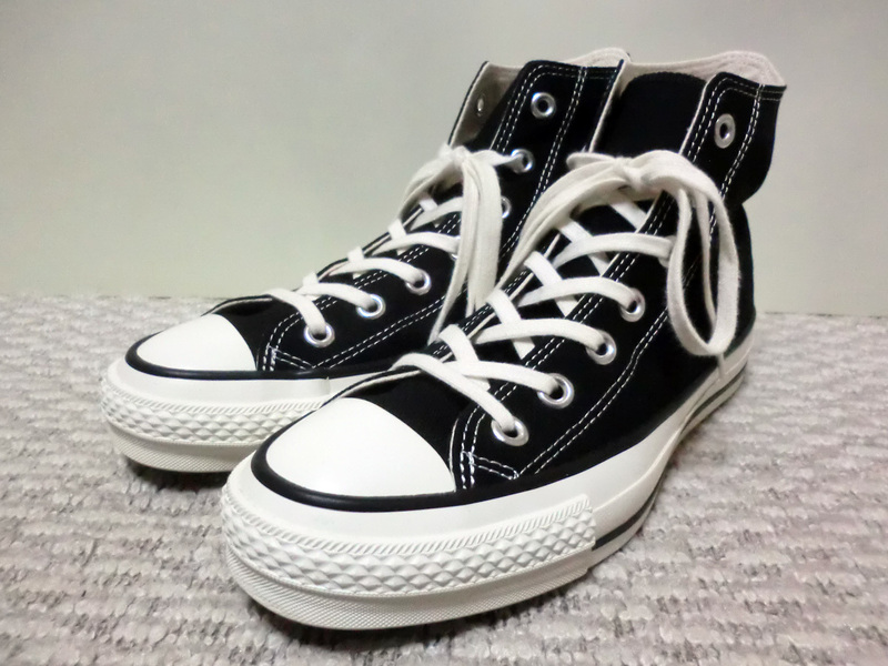 ♪着用極少 日本製 Converse ALL STAR J HI BLACK コンバース オールスターJ ハイ 黒 Made in Japan♪