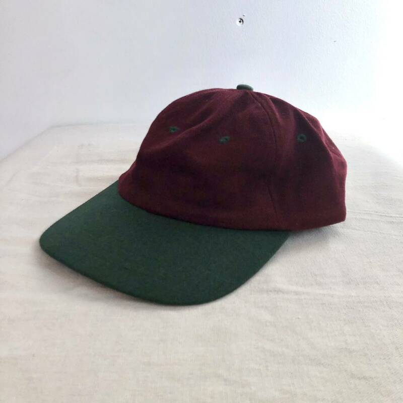 USA vintage キャップ / ユニセックス コットン バーガンディ グリーン 帽子 ビンテージ A2-12003-9417 sale