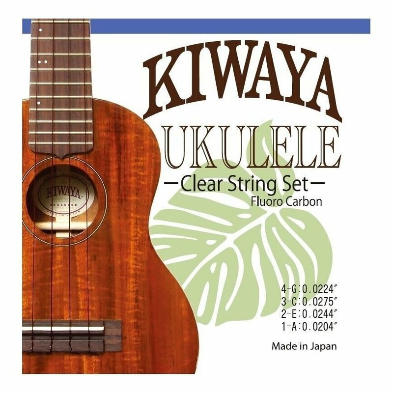 KIWAYA KFC SET ウクレレ弦 セット/クリア ソプラノ コンサート テナー ウクレレ対応 フロロカーボン弦