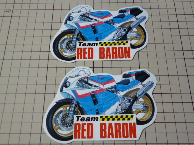 Team RED BARON ステッカー 2枚(117×80mm) チーム レッドバロン