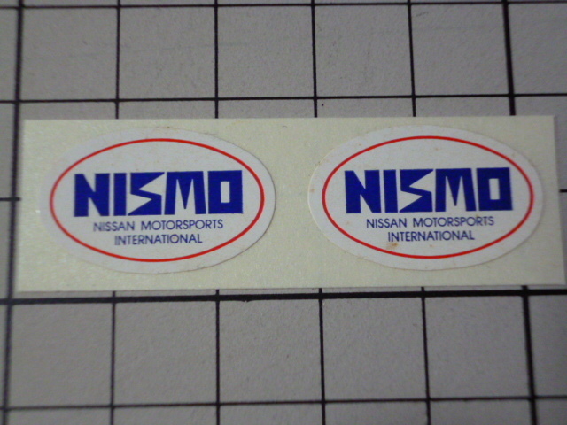 正規品 旧ロゴ NISMO NISSAN MOTOR SPORTS INTERNATIONAL ステッカー 1シート 当時物 です(1枚 23×15mm) 日産 NISSAN ニスモ