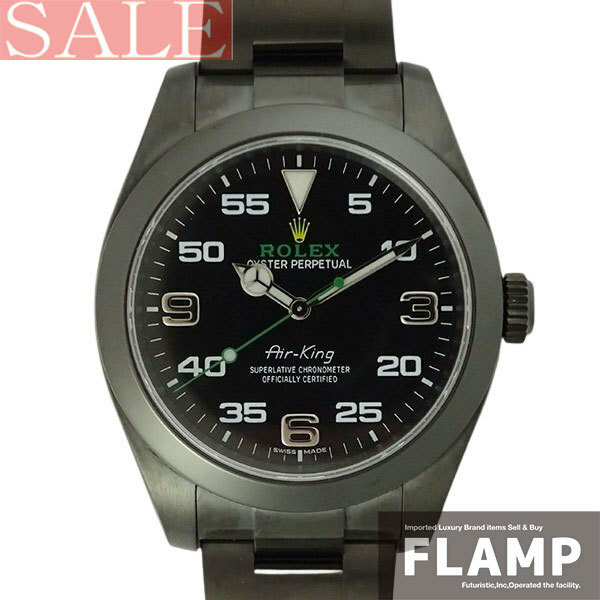 ROLEX ロレックス エアキング 116900 ランダム番 DLCコーティングカスタム メンズ 腕時計 【中古】