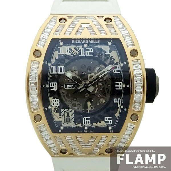 RICHARD MILLE リシャールミル RM010 RG　アフターバケットダイヤモンド メンズ　腕時計【中古】