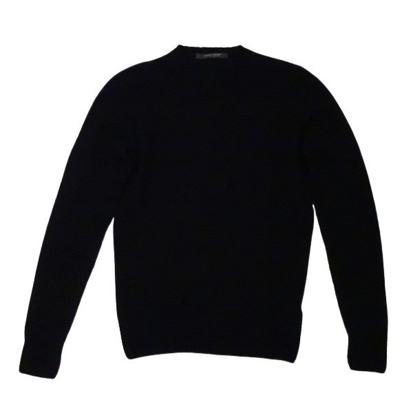 MESSAGERIE メッサジェリエ ニット セーター サイズ46 ブラック イタリア製 メンズ ファッション 【中古】