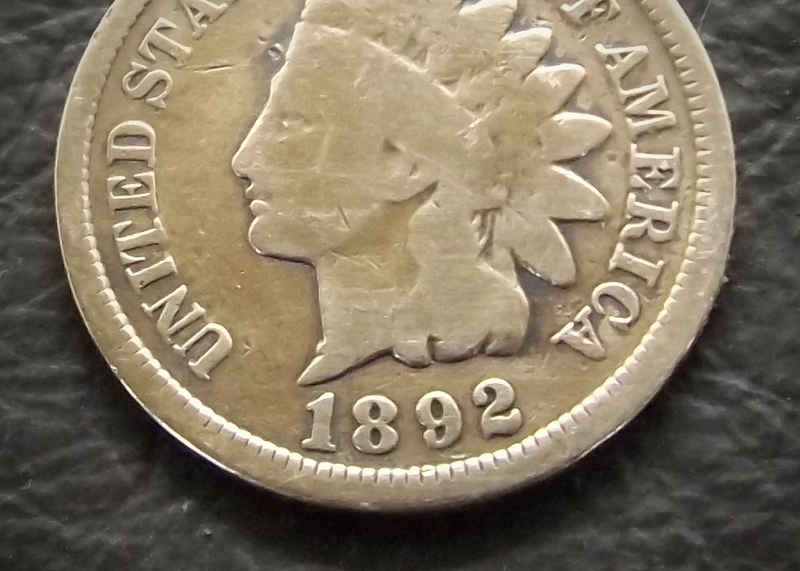 1セントコイン　インディアンヘッド 1892年製造 　 送料無料です。　（16026） USA 貨幣 硬貨 ペニー アメリカ