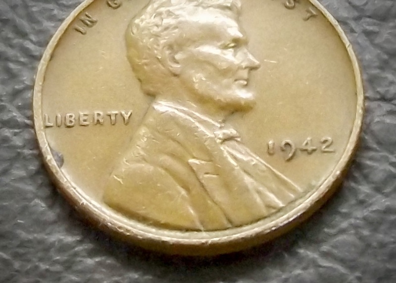 1セントコイン リンカーン 小麦 1942年製造 　 送料無料です。　（15927） USA 貨幣 硬貨 ペニー アメリカ