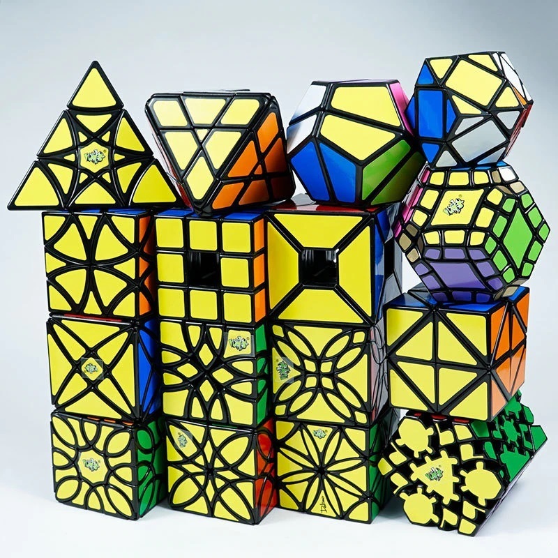 【H】子供のゲームやパズルのための奇妙な形の魔法の立方体,3x3,クレイジー,教育玩具