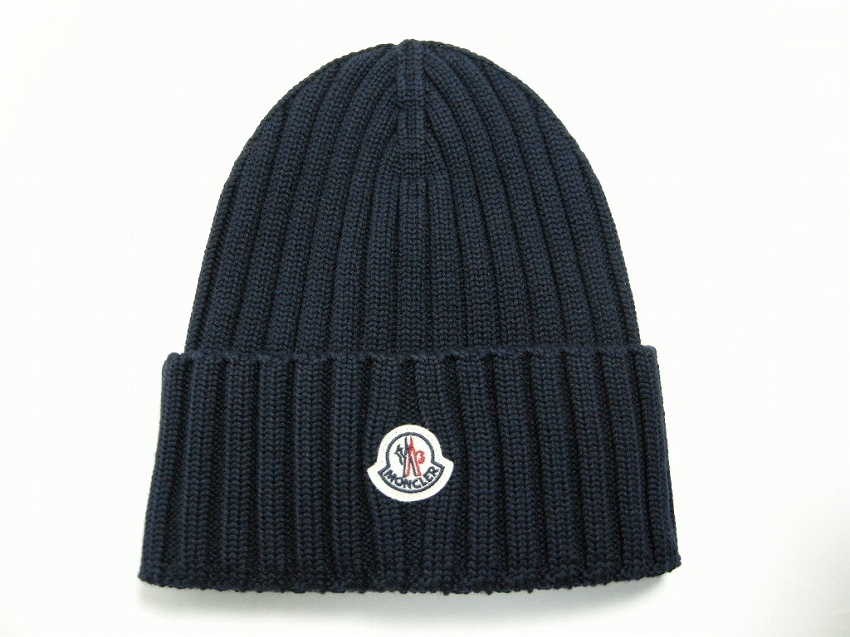 サイズフリー■新品 本物■モンクレール/BERRETTO/ニットキャップ/ニット帽/ニットCAP/ビーニー/帽子/レディース/MONCLER/ダークネイビー系