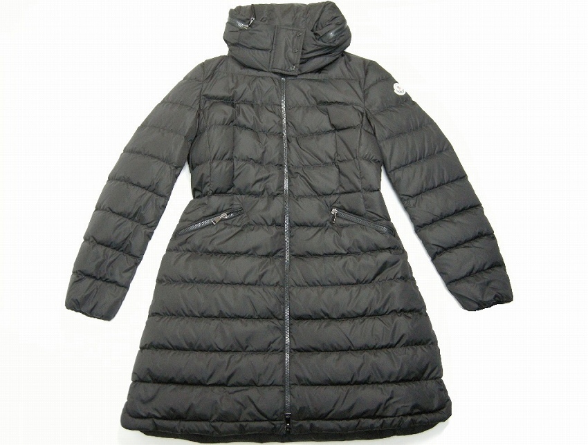 サイズ4■新品/モンクレール/FLAMMETTE/フード付きダウンコート/フラメッテ/ロングダウン/レディース/MONCLER/ブラック黒/ダウンジャケット