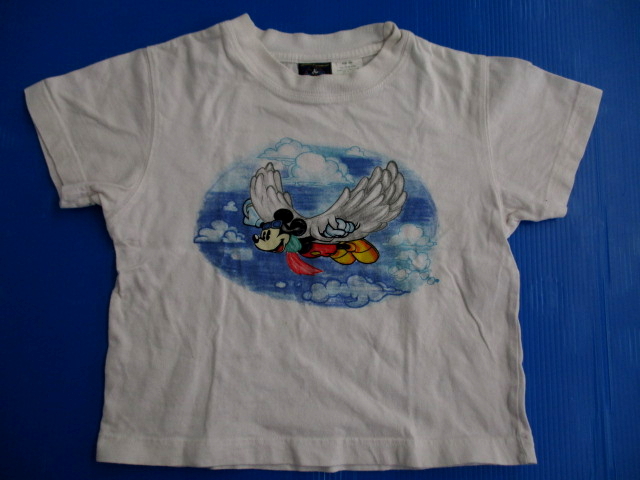 【お買得！】★MICKEY'S WORLD★ミッキー半袖Tシャツ　FREE SIZE　白系　ディズニー　子ども向け