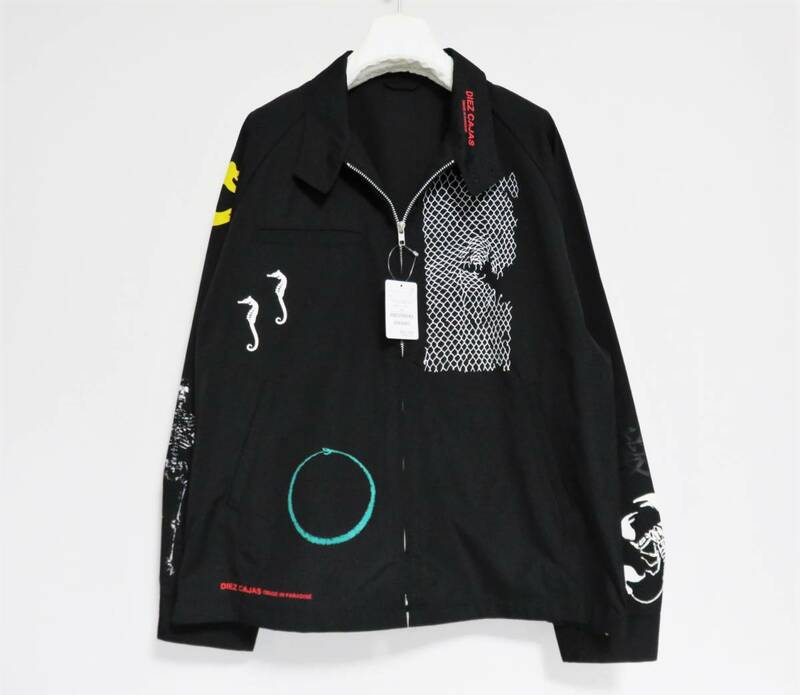 送料無料 定価3.9万 新品 TENBOX Memorial jacket L ブラック 10匣 テンボックス メモリアル ジャケット スイングトップ ブルゾン