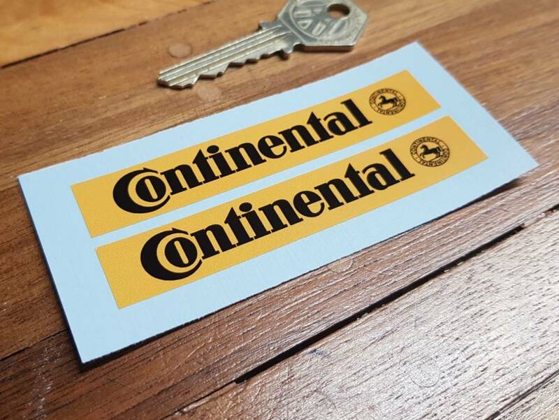 送料無料 Continental コンチネンタル 90mm x 15mm 車 バイク ステッカー デカール