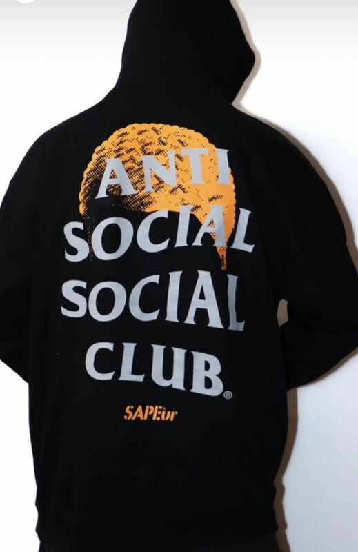 Lサイズ SAPEur Anti Social Social Club パーカー サプール オレンジ