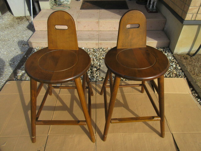 ダイニングチェア　椅子　小泉産業　木製　２脚　中古品