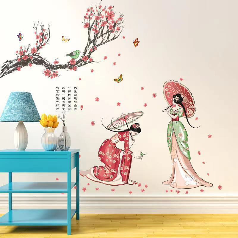 （NO.186）DIY剥がせる飾り ウォールステッカー 　壁紙　壁飾り　壁シート 模様替え　綺麗な仕上がり　雰囲気替え　子供ルーム 中華風美人