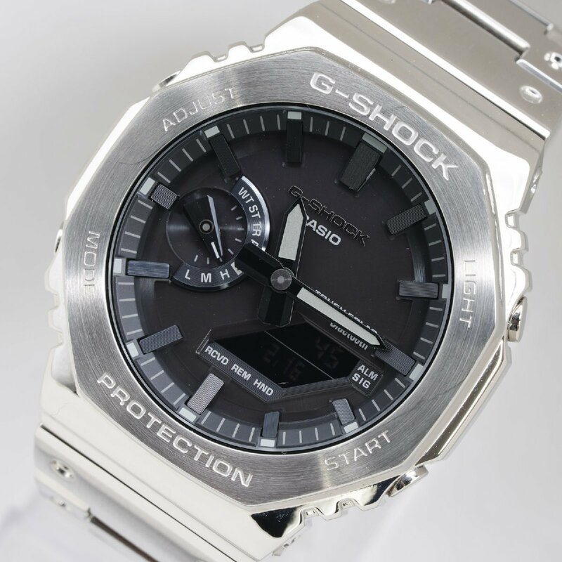カシオ CASIO 腕時計 G-SHOCK フルメタル GM-B2100-1AJF Bluetooth スマートフォンリンク メンズ 中古 極美品 [質イコー]